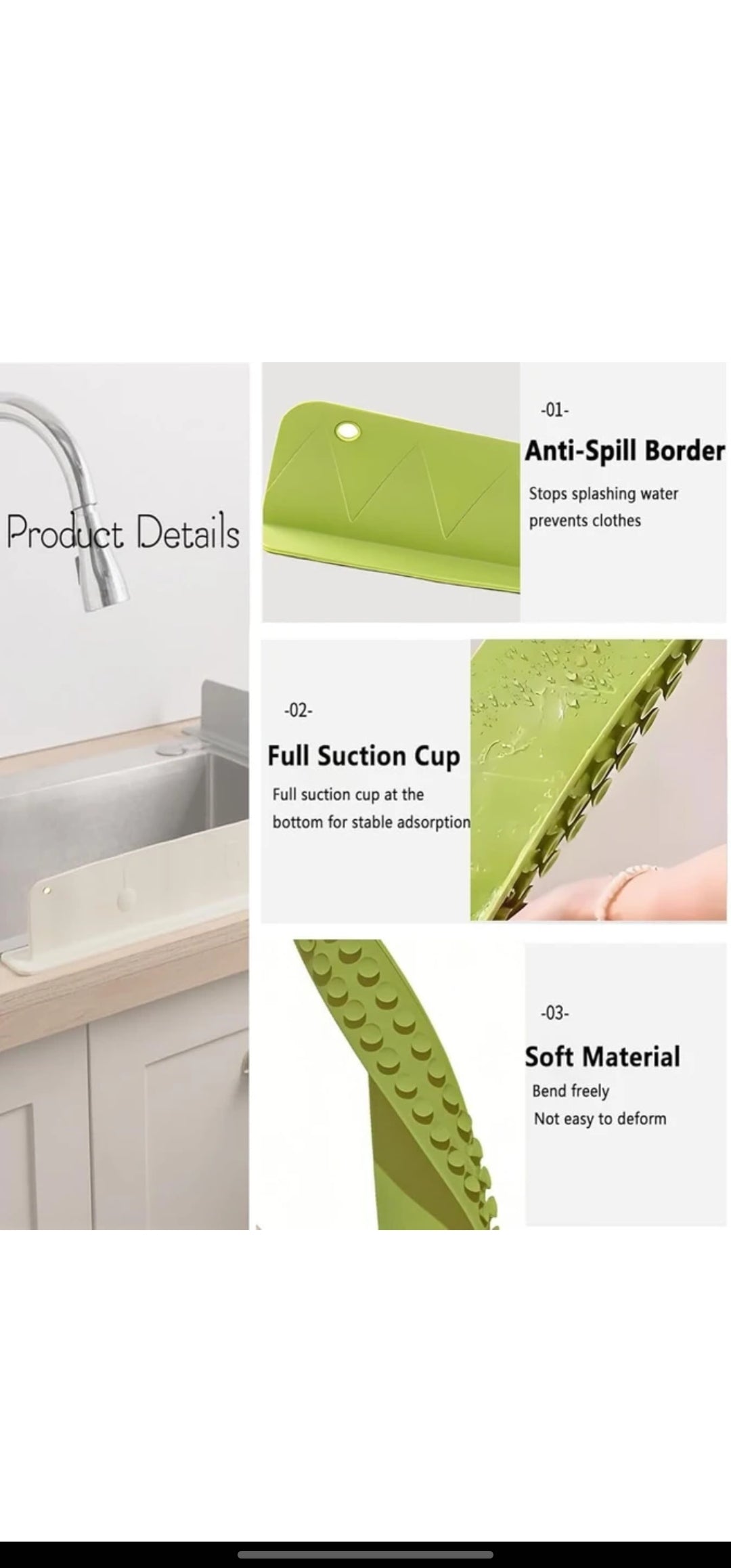 Silicone Sink Splash Guard